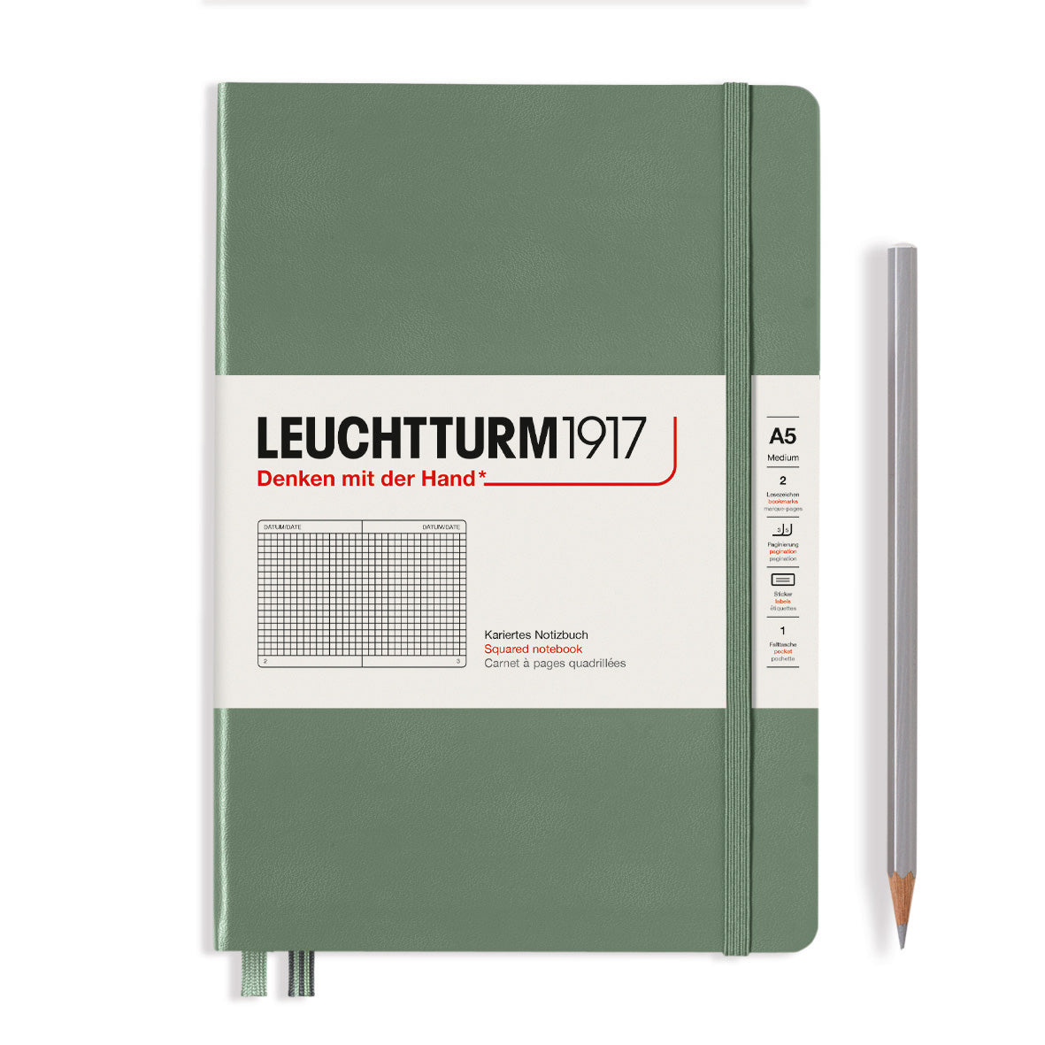 Leuchtturm A5 Hardcover Notebook - Squared