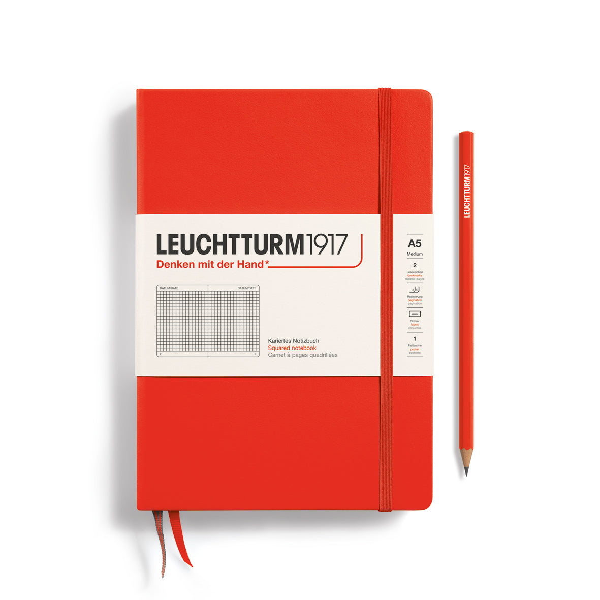 Leuchtturm A5 Hardcover Notebook - Squared