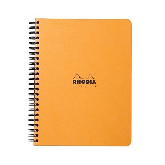 Rhodia Meeting Book 90g paper - Lined 80 sheets - 6 1/2 x 8 1/4 - Orange cover