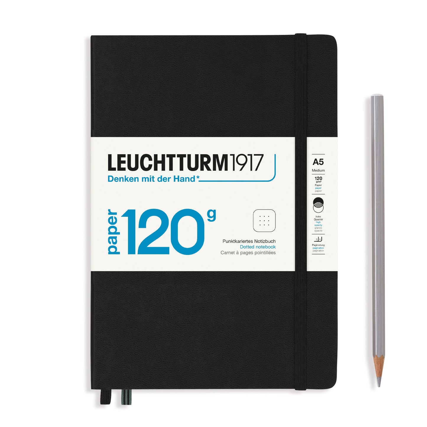 Leuchtturm A5 120g Hardcover Notebook - Dot Grid