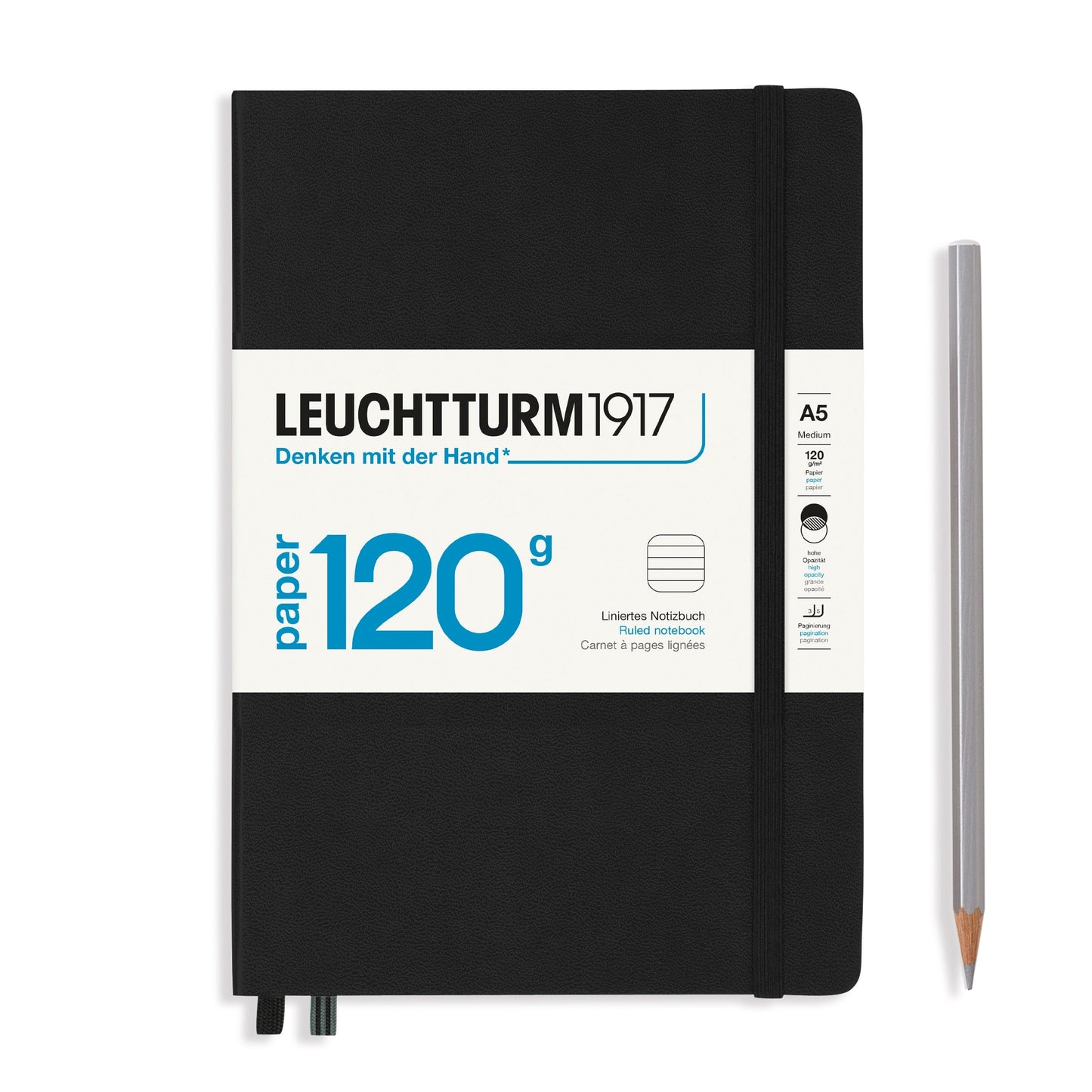 Leuchtturm A5 120g Hardcover Notebook - Ruled