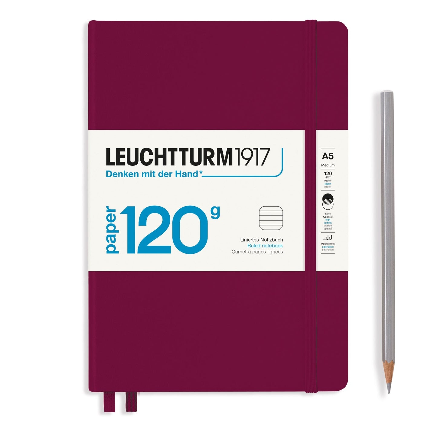 Leuchtturm A5 120g Hardcover Notebook - Ruled